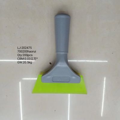 Cleaning scraper with large plastic handle