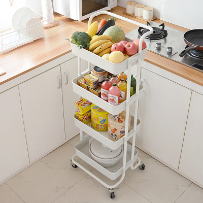 Shelving trolley moved simple kitchen organize shelves living room receive trolley cart