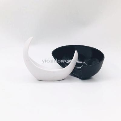 Y109 crescent-shaped flowerpot melamine flowerpot plastic flowerpot