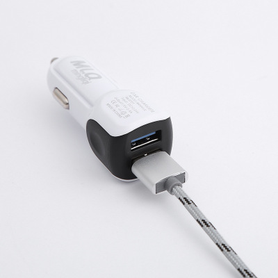 Minliqi MLQ car dual USB car charging quality fast 2.4a car dual phone charger wholesale