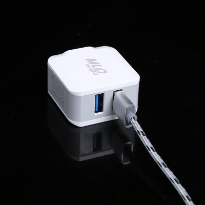 MLQ minliqi mobile phone charger 5v2.4a white meguiar USB power adapter dual port travel charging head