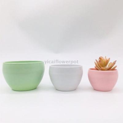 Y1806 round cup melamine flowerpot plastic flowerpot