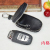 Embossed head cowhide car remote control key bag men leather key bag