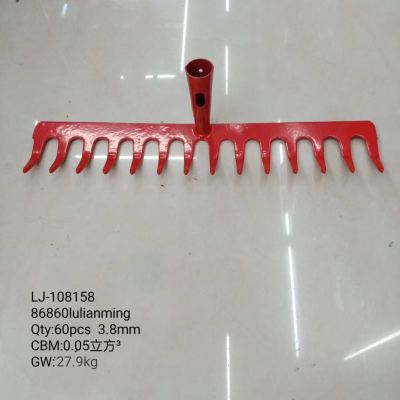 Spray red welding rake round teeth 14 teeth