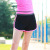 Summer New Yoga Sports female Fitness Running Fake Two Quick Dry Anti-Flash Black outside with 3 minutes of pants