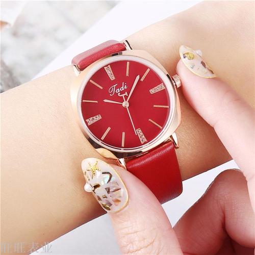 wish new hot selling women‘s simple casual watch trendy temperament rose gold shell fashion quartz watch for women