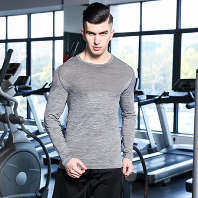 Sports tights men's quick-dry running training suit gym top basketball football suit pressure long sleeve