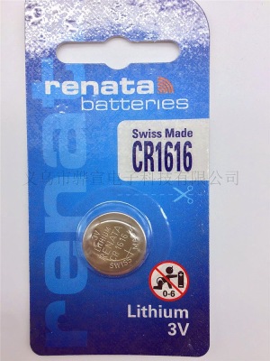 Lithium-ion battery CR1616 Renata Original Swiss 3V Remote Control Calculator Button Electron