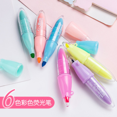 Factory direct mini highlighter color marker notes key fruit fresh highlighter kit easy to carry