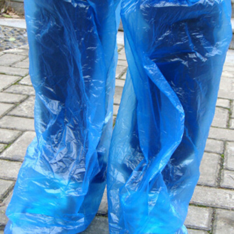 户外加厚一次性鞋套加长PE漂流骑行防雨防水长筒脚套搭配一次雨衣