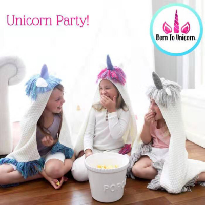 Unicorn cape knit blanket parent-child style 2020 new custom