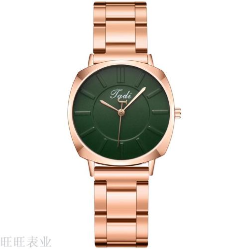 new steel belt women‘s watch female foreign trade corrosion surface personality pointer alloy metal strap quartz women‘s watch