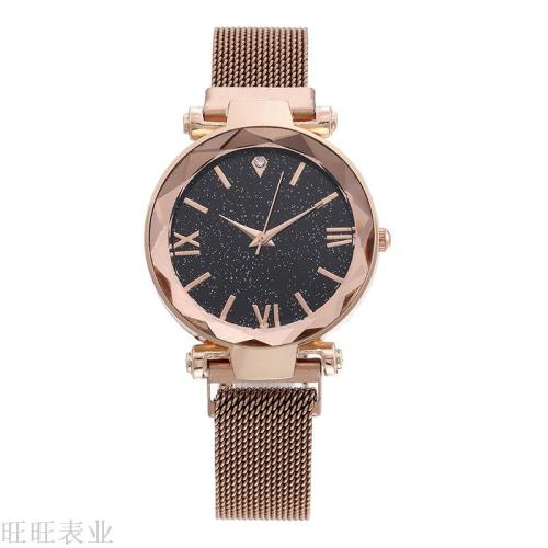 Foreign Trade Gypsophila Watch Fashion Starry Sky Luminous Needle Magnetic Buckle Quartz Watch Magnet Women‘s Watch