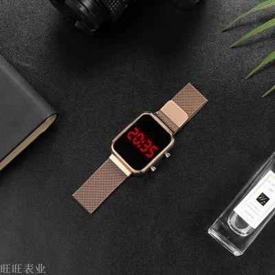 Foreign trade hot selling men's sports watches LED alloy magnet personalized electronic watches milan with noctilucent