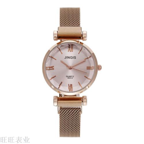 foreign trade roman scale fashion starry sky luminous pin wrist watch magnet buckle quartz watch magnet stone women‘s watch