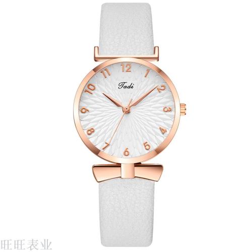 Tadi Brand Trend Thin Belt Quartz Watch Simple Digital Alloy Dial Watch Women‘s Watch