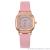 Fashionable hot-selling personality small square set diamond full star leather belt ladies watch elegant quartz watch