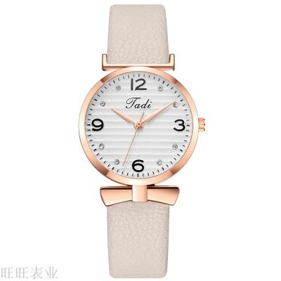 Tadi brand fashion watches ultra-thin thin belt alloy small dial digital quartz watches wholesale spot