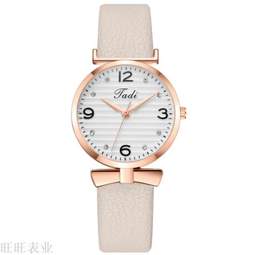 Tadi Brand Fashion Watch Ultra-Thin Thin Belt Alloy Small Dial Digital Quartz Watch in Stock Wholesale