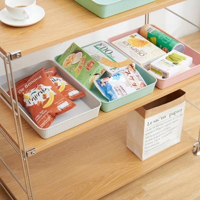 S41-3069 Desktop Storage Box Bathroom Kitchen Storage Basket Snack Storage Basket Cosmetics Storage Basket