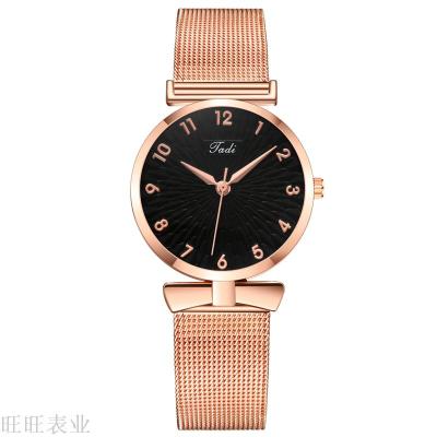The Tadi brand is in fashion with alloy mesh band watches small digital fine mesh band quartz watches