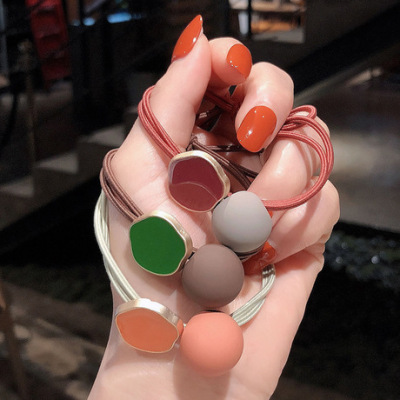 Korean Style High Color Rubber Band Simple Hair Ring Cute Candy Color Headband Rubber Hair Rope Boutique Hair Accessories