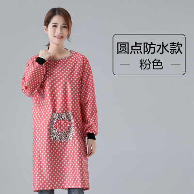 Han xi kitchen apron Korean version of fashion waterproof oil mantra work thanks lovely dots waterproof breathable