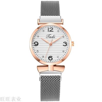 Tadi brand aliexpress new magnetic buckle small digital Nick dial alloy quartz watch women wholesale