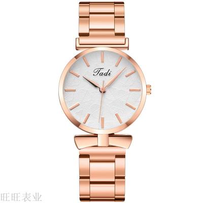 Tadi brand fashion shredded leaves literally steel belt casual watch express sell through hot style watch wholesale