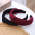 South Korea's New Pure color cloth art Hair Accessories corduroy Cross wide edge hair Hoop Headband Lady