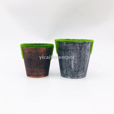 Y97s flocking weight add foam flowerpot miamine flowerpot plastic flowerpot
