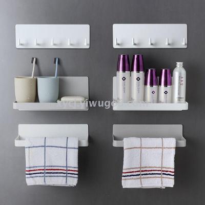 Seamless storage shelf on the wall