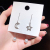 ZL925 silver needle fashion four-leaf clover personality tassel pearl ear line women love a pair of fashion ears with earrings