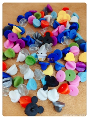 Environmental Protection Rubber Bottom Brooch Butterfly Cap