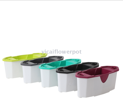 Storage plastic flowerpot