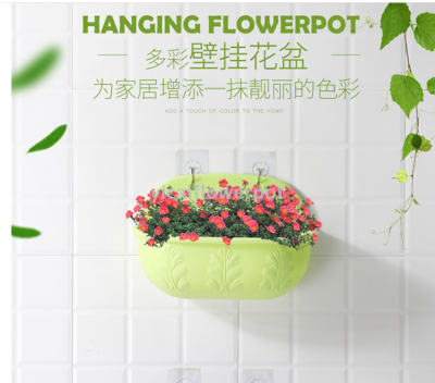 005 wall hanging plastic flower pot