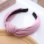 South Korea's New Pure color cloth art Hair Accessories corduroy Cross wide edge hair Hoop Headband Lady