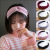 South Korea's New Pure color cloth art Hair Accessories corduroy Cross wide edge hair Hoop Headband Lady