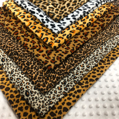 Gold Velvet Printed Fabric Leopard Print Tiger Pattern Fabric Warp Knitted Polyester Fabric Colorful Striped Camouflage Printed Plaid Flower