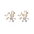 Hollow Pentagram Loving Heart Zircon Earrings Women's Korean Temperamental Personalized and All-Match Earrings 2020 New Fashion Earrings