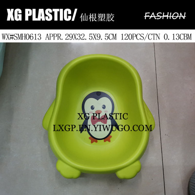 Cartoon penguin washbasin plastic PP baby washbasin thicken newborn wash basin wash hands butts foot designer basin