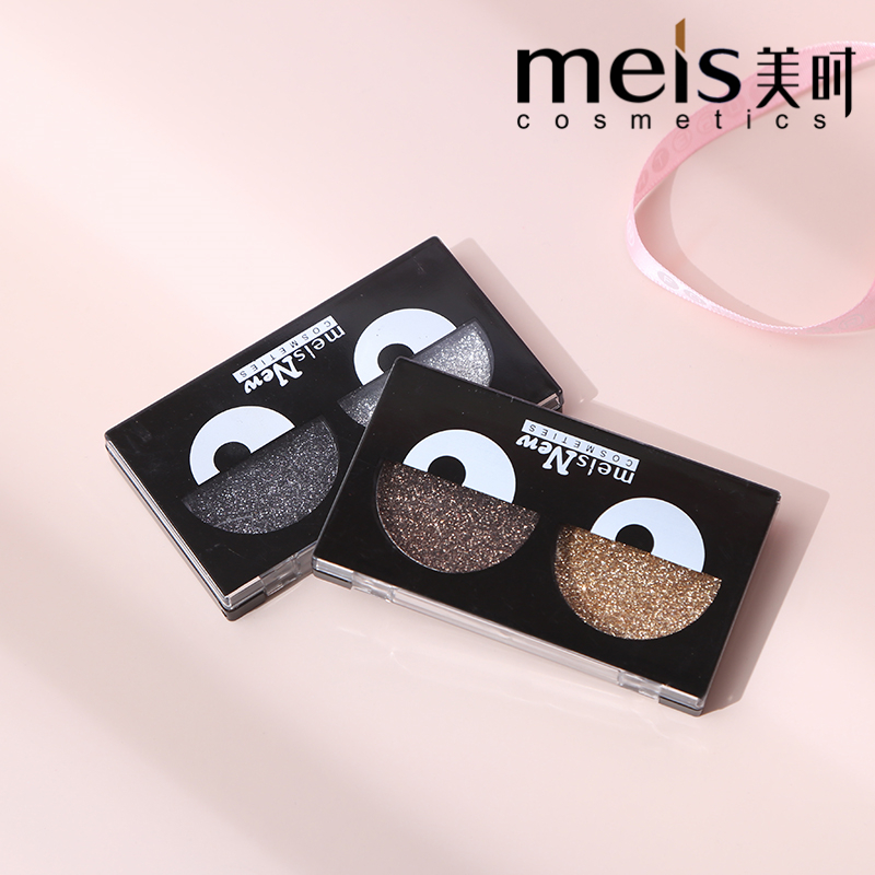 眼影闪粉盘双色哑光珠光防水便携闪亮超闪大地色眼部打底