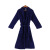 Long plain color simple coral velvet pajamas autumn and winter Korean version of casual robe lapel Long sleeve belt bathrobe