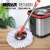 Double drive hand wash to free the mop bucket thickening belt wheel labor saving water saving stainless steel metal basket rotary mop cloth bucket