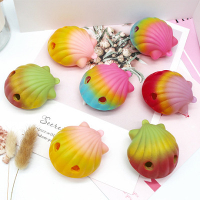 TPR Shell Vent Ball Vinyl Squeeze Toys Children's Pressure-Reducing Creative New Toys Can Be Customized