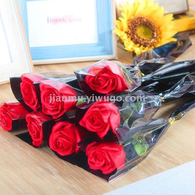 Creative 520 Five-Layer Single Big Rose Simulation Soap Flower Rose Valentine's Day Gift WeChat Promotion New