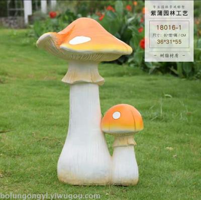 Mushroom series garden resin handicraft decoration