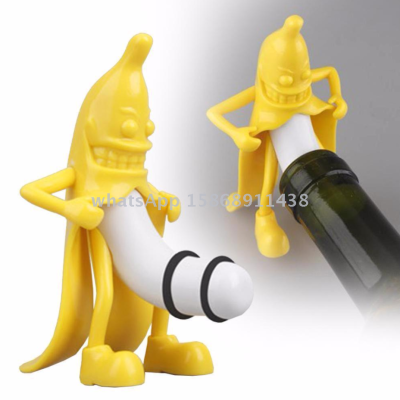 Slingifts Banana Wine Bottle Stopper Novelty Corkscrews Bar Tool Wine Beer Bottle Cork Stopper Bar Party Accessories