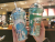 Straws with rounded lid and sequined plastic cups 430ml of cute dinosaur