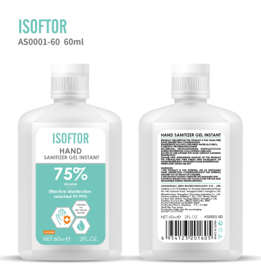 60ML Hand Sanitizer wash-free instant 75%Alcohol portable hand sanitizer